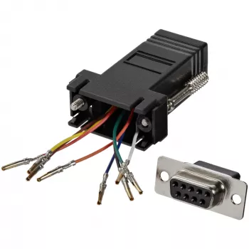 StarTech.com DB9 na RJ45 modulárny adaptér - F/F, DB-9, RJ-45, čierny