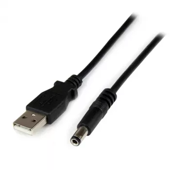 StarTech.com USB na 5,5 mm napájací kábel – typ N dutý konektor – 1 m, 1 m, USB A, dutý konektor typ N