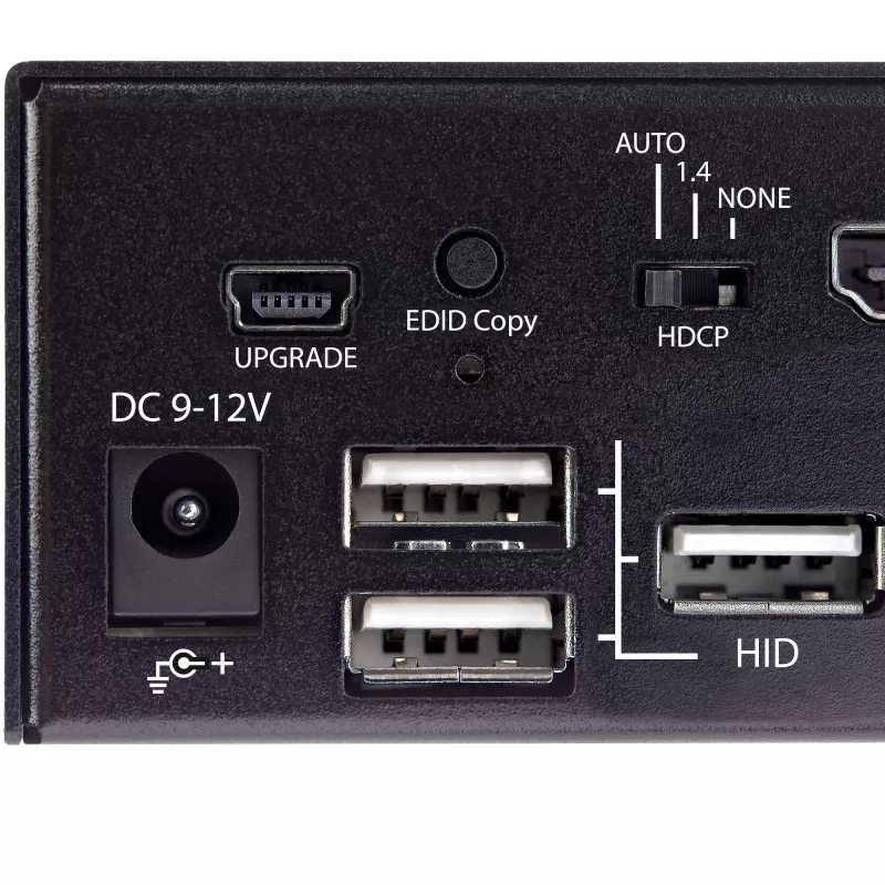 StarTech.com 2-portový HDMI KVM switch - jednomonitorový 4K 60Hz Ultra HD HDR - desktopový HDMI 2.0 KVM switch s 2-portovým USB 3.0 hubom (5 Gbit/s) a 4x USB 2.0 HID, audio - hotkey prepínanie - TAA