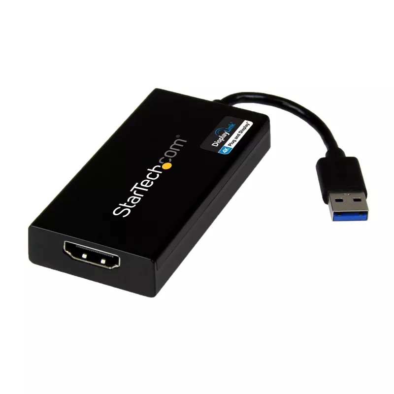 StarTech.com USB 3.0 na HDMI adaptér - 4K 30Hz Ultra HD - DisplayLink certifikovaný - USB Type-A na HDMI display adaptér konvertor pre monitor - externá video a grafická karta - Mac a Windows