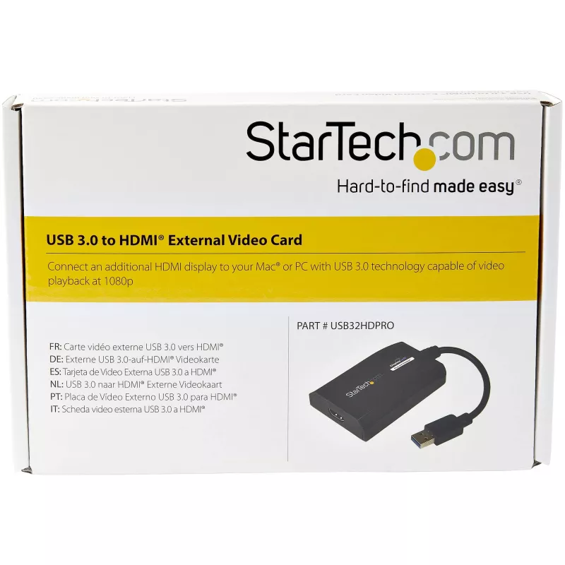 StarTech.com USB 3.0 na HDMI adaptér - DisplayLink certifikovaný - 1080p (1920x1200) - USB Type-A na HDMI display adaptér konvertor pre monitor - externá video a grafická karta - Windows/Mac