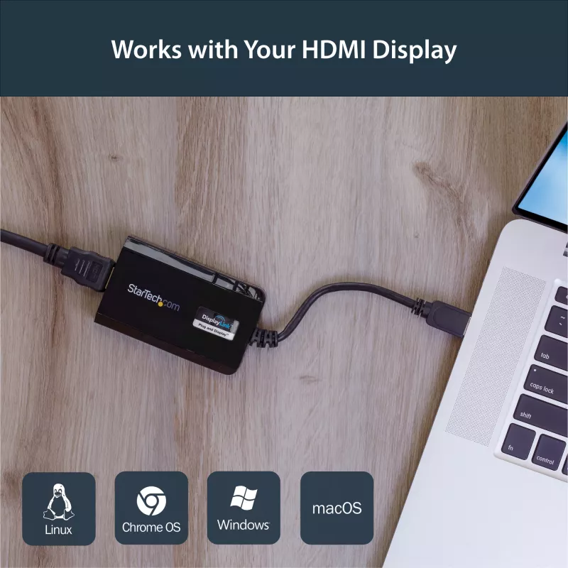 StarTech.com USB 3.0 na HDMI adaptér - DisplayLink certifikovaný - 1080p (1920x1200) - USB Type-A na HDMI display adaptér konvertor pre monitor - externá video a grafická karta - Windows/Mac