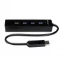 StarTech.com 4-portový prenosný SuperSpeed USB 3.0 hub s integrovaným káblom