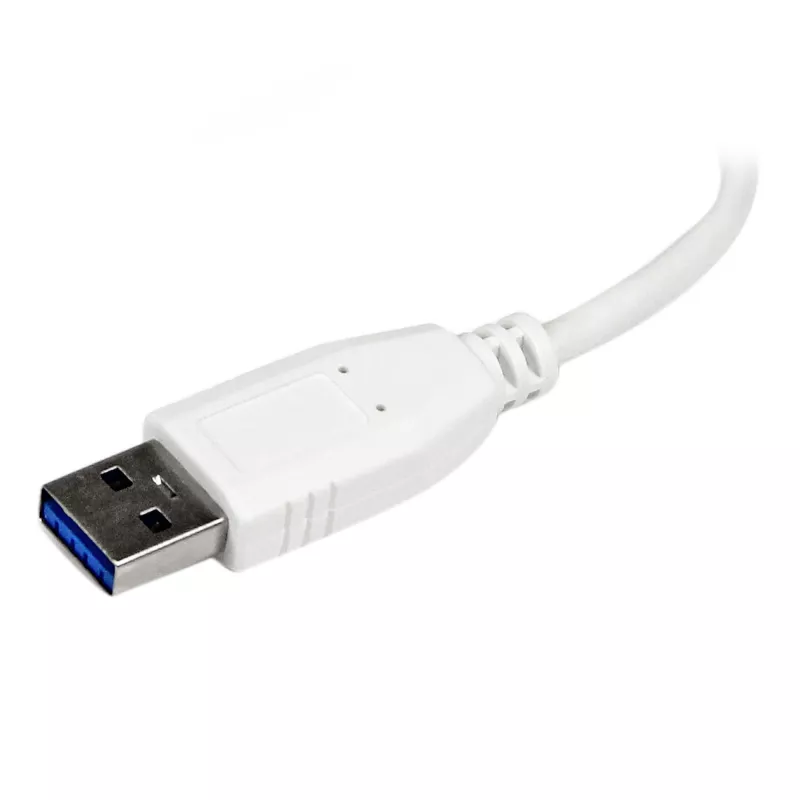 StarTech.com prenosný 4-portový SuperSpeed Mini USB 3.0 hub – biely