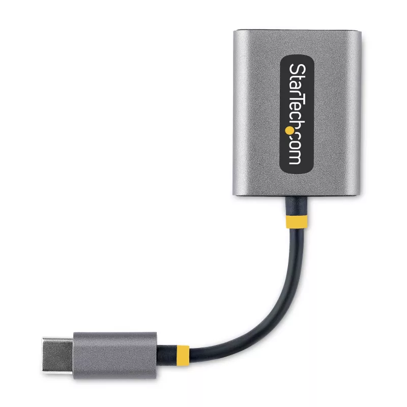 StarTech.com USB-C rozbočovač pre slúchadlá, USB Type-C adaptér pre dvojité headset s mikrofónovým vstupom, USB-C na 3,5-mm audio adaptér/slúchadlový dongle, USB-C na audio konektor samica/aux výstup, 24-bit DAC
