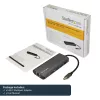 StarTech.com USB-C multiport adaptér, prenosný USB-C dock na 4K HDMI, 2x USB 3.0 hub, SD/SDHC, GbE, 60W PD pass-through – USB Type-C/Thunderbolt 3 – NAHRADENÉ DKT30CHSDPD1