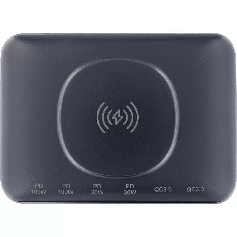 InLine Qi Powerstation Multiport nabíjačka, 4x USB-C + 2x USB-A, GaN 100 W, bezdrôtové nabíjanie 15 W, čierna (31517K)