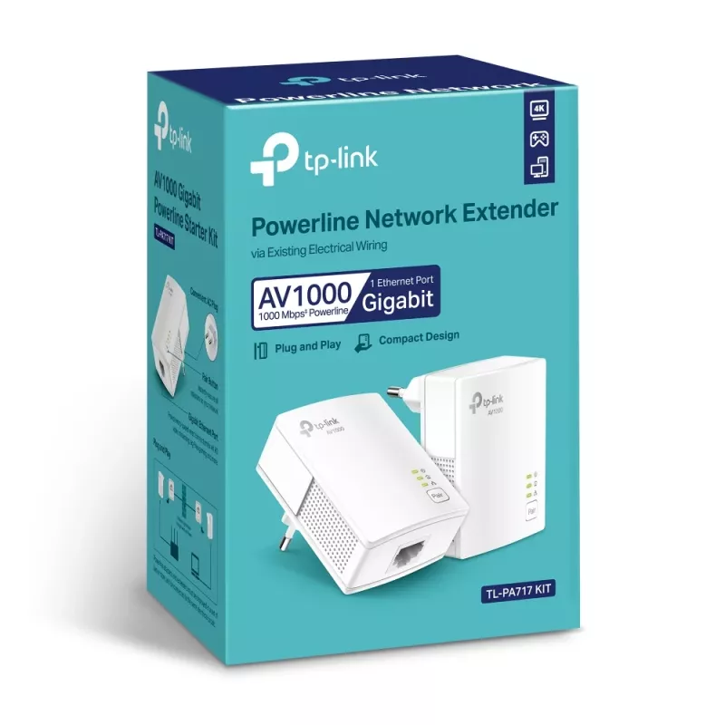 TP-Link TL-PA717KIT 1000 Mbit/s Ethernet LAN biely 2 kusy