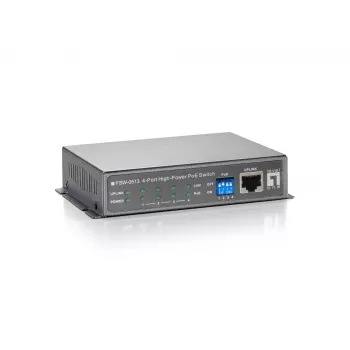 LevelOne 5-portový Fast Ethernet PoE switch, 4 PoE výstupy, 120 W, napájací zdroj v balení