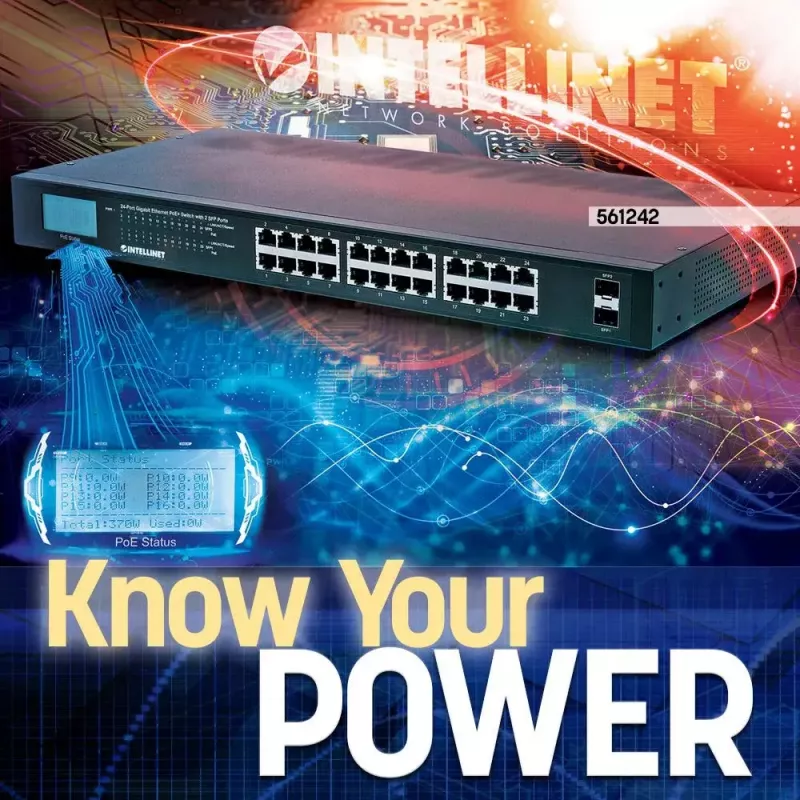 Nespravovaný switch Intellinet 24-portový Gigabit Ethernet PoE+ 561242