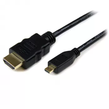 StarTech.com 3m Micro HDMI na HDMI kábel s Ethernet - 4K 30Hz video - odolný High Speed Micro HDMI Type-D na HDMI 1.4 adaptérový kábel / konvertorový kábel - UHD HDMI monitory / televízory / displeje - M/M