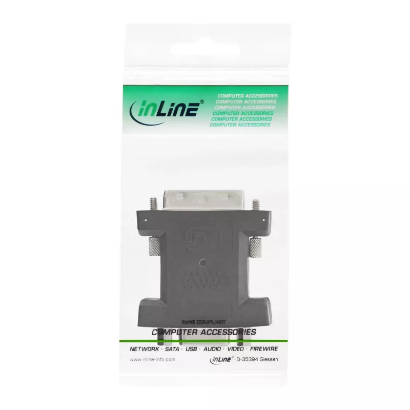 InLine DVI-A adaptér DVI 12+5 konektor samec / VGA 15 HD / S-VGA konektor samica