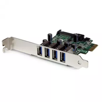 StarTech.com 4-portová PCI Express PCIe SuperSpeed USB 3.0 radičová karta adaptér s UASP – SATA napájanie