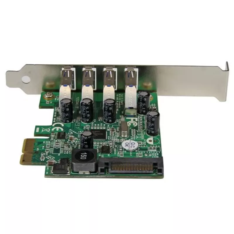 StarTech.com 4-portová PCI Express PCIe SuperSpeed USB 3.0 radičová karta adaptér s UASP – SATA napájanie