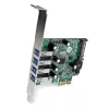 StarTech.com 4-portová PCI Express PCIe SuperSpeed USB 3.0 radičová karta adaptér s UASP – SATA napájanie