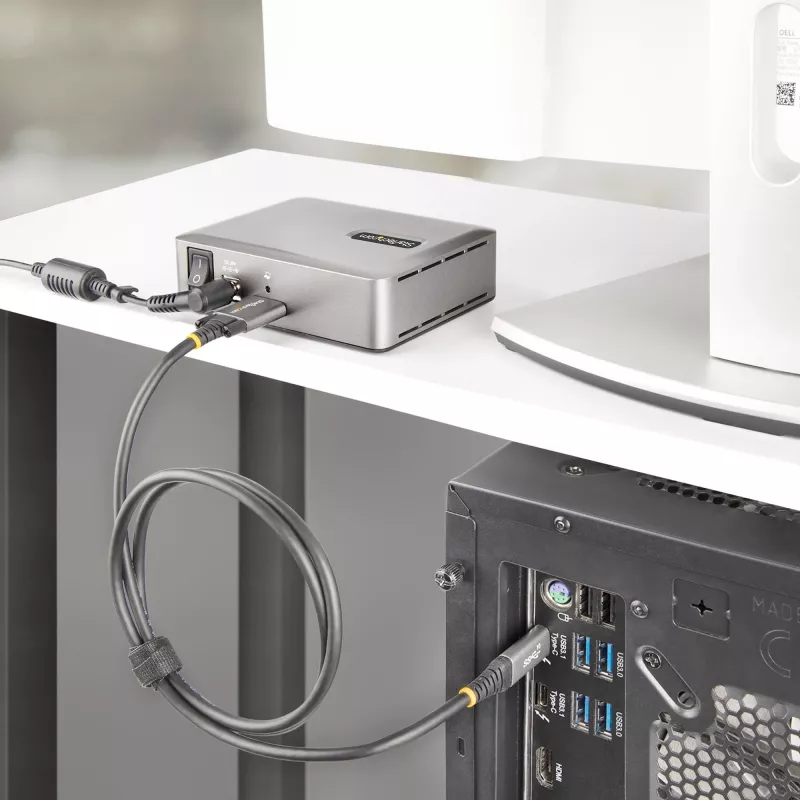 StarTech.com 7-portový USB-C hub - 5x USB-A + 2x USB-C - Self-Powered s 65W napájacím zdrojom - USB 3.1 10Gbps - Desktop/Laptop USB hub s 3ft USB-IF certifikovaným uzamykacím káblom - USB C hub