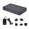 StarTech.com 4-portový KM switch s prepínaním myši, USB switch pre klávesnicu/myš, 3,5mm/USB audio, zdieľanie periférií pre 4 počítače, TAA-kompatibilný