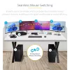 StarTech.com 4-portový KM switch s prepínaním myši, USB switch pre klávesnicu/myš, 3,5mm/USB audio, zdieľanie periférií pre 4 počítače, TAA-kompatibilný