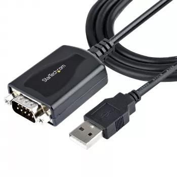 StarTech.com 1m USB na sériový kábel so zachovaním COM portu, DB9 konektor RS232 na USB konvertor, USB na sériový adaptér pre PLC/tlačiareň/skener, Prolific čipset, Windows/Mac