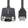 StarTech.com 1m USB na sériový kábel so zachovaním COM portu, DB9 konektor RS232 na USB konvertor, USB na sériový adaptér pre PLC/tlačiareň/skener, Prolific čipset, Windows/Mac