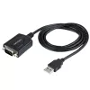 StarTech.com 1m USB na sériový kábel so zachovaním COM portu, DB9 konektor RS232 na USB konvertor, USB na sériový adaptér pre PLC/tlačiareň/skener, Prolific čipset, Windows/Mac