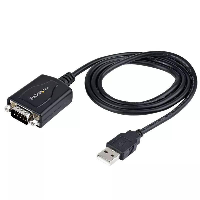 StarTech.com 1m USB na sériový kábel so zachovaním COM portu, DB9 konektor RS232 na USB konvertor, USB na sériový adaptér pre PLC/tlačiareň/skener, Prolific čipset, Windows/Mac