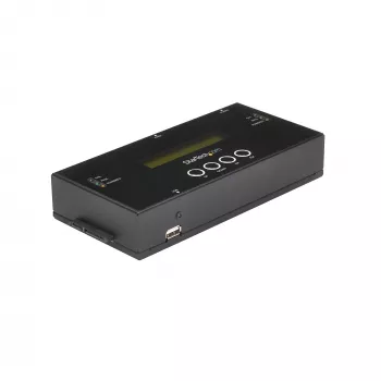 StarTech.com 1:1 samostatný duplikátor a vymazávač pevných diskov, SAS a SATA HDD/SSD klonovač/kopírovač, duplikátor a sanitačný nástroj pevných diskov, LCD displej, TAA-kompatibilný