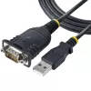 StarTech.com 1m USB na sériový kábel, DB9 konektor RS232 na USB konvertor, Prolific IC, USB na sériový adaptér pre PLC/tlačiareň/skener/switch, USB na COM port adaptér, Windows/Mac
