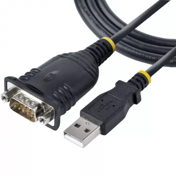 StarTech.com 1m USB na sériový kábel, DB9 konektor RS232 na USB konvertor, Prolific IC, USB na sériový adaptér pre PLC/tlačiareň/skener/switch, USB na COM port adaptér, Windows/Mac