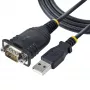 StarTech.com 1m USB na sériový kábel, DB9 konektor RS232 na USB konvertor, Prolific IC, USB na sériový adaptér pre PLC/tlačiareň/skener/switch, USB na COM port adaptér, Windows/Mac