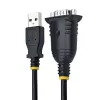 StarTech.com 1m USB na sériový kábel, DB9 konektor RS232 na USB konvertor, Prolific IC, USB na sériový adaptér pre PLC/tlačiareň/skener/switch, USB na COM port adaptér, Windows/Mac