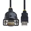 StarTech.com 1m USB na sériový kábel, DB9 konektor RS232 na USB konvertor, Prolific IC, USB na sériový adaptér pre PLC/tlačiareň/skener/switch, USB na COM port adaptér, Windows/Mac