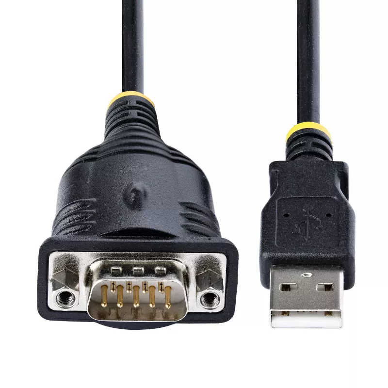 StarTech.com 1m USB na sériový kábel, DB9 konektor RS232 na USB konvertor, Prolific IC, USB na sériový adaptér pre PLC/tlačiareň/skener/switch, USB na COM port adaptér, Windows/Mac