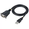 StarTech.com 1m USB na sériový kábel, DB9 konektor RS232 na USB konvertor, Prolific IC, USB na sériový adaptér pre PLC/tlačiareň/skener/switch, USB na COM port adaptér, Windows/Mac
