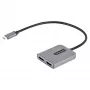 StarTech.com USB-C na Dual HDMI MST HUB - Dual HDMI 4K 60Hz - USB Type-C multi-monitor adaptér pre notebook s 30cm káblom - DP 1.4 Multi-Stream Transport hub - USB-C na HDMI splitter