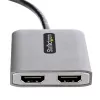 StarTech.com USB-C na Dual HDMI MST HUB - Dual HDMI 4K 60Hz - USB Type-C multi-monitor adaptér pre notebook s 30cm káblom - DP 1.4 Multi-Stream Transport hub - USB-C na HDMI splitter