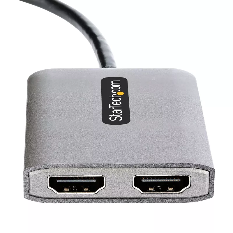 StarTech.com USB-C na Dual HDMI MST HUB - Dual HDMI 4K 60Hz - USB Type-C multi-monitor adaptér pre notebook s 30cm káblom - DP 1.4 Multi-Stream Transport hub - USB-C na HDMI splitter