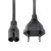 StarTech.com 1m (3ft) napájací kábel pre notebook, EU konektor na C7, 2,5A 250V, 18AWG, náhradný kábel pre notebook, napájací kábel pre tlačiareň, nabíjací kábel pre notebook, napájací kábel pre notebook – UL certifikovaný