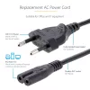 StarTech.com 1m (3ft) napájací kábel pre notebook, EU konektor na C7, 2,5A 250V, 18AWG, náhradný kábel pre notebook, napájací kábel pre tlačiareň, nabíjací kábel pre notebook, napájací kábel pre notebook – UL certifikovaný