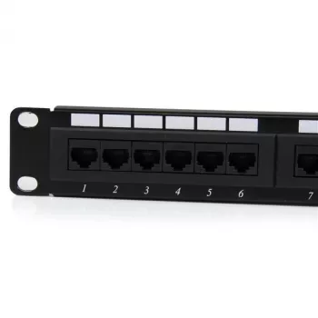 StarTech.com 24-portový 1U rackový Cat 6 110 patch panel, RJ-45, racková montáž, 1U, čierna, RoHS, CE, ETL, UL