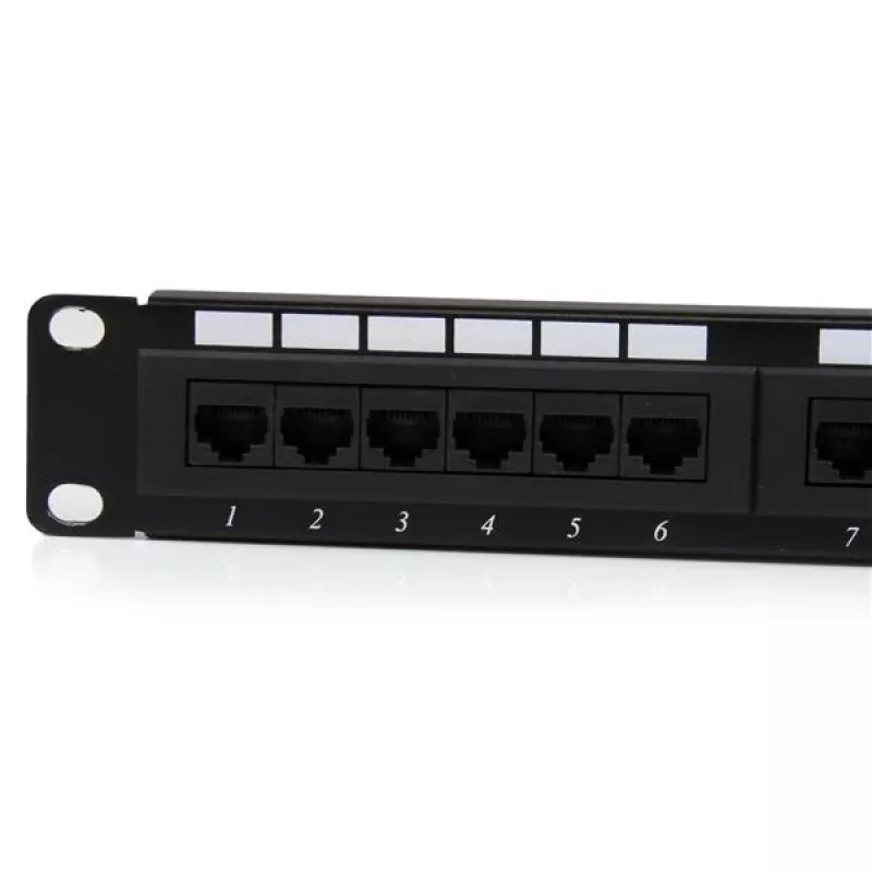 StarTech.com 24-portový 1U rackový Cat 6 110 patch panel, RJ-45, racková montáž, 1U, čierna, RoHS, CE, ETL, UL