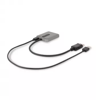 StarTech.com 2-portový DisplayPort MST hub, Dual 4K 60Hz, DP na 2x DisplayPort monitor adaptér, DP 1.4 multi-monitor video adaptér, 30 cm integrovaný kábel, USB napájaný, len Windows