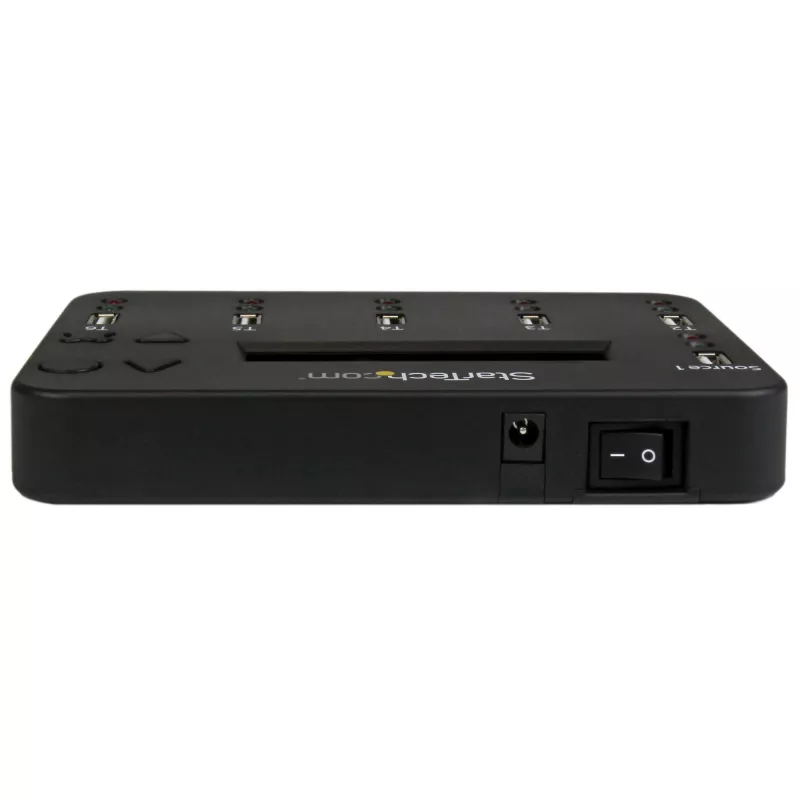 StarTech.com samostatný 1-na-5 USB flash duplikátor a vymazávač, multi-USB flash kopírovač, systémová a súborová ako aj celodisková kópia s 1,5 GB/min, jednotlivé a 3-pass vymazanie, LCD displej – TAA