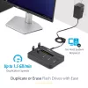 StarTech.com samostatný 1-na-5 USB flash duplikátor a vymazávač, multi-USB flash kopírovač, systémová a súborová ako aj celodisková kópia s 1,5 GB/min, jednotlivé a 3-pass vymazanie, LCD displej – TAA