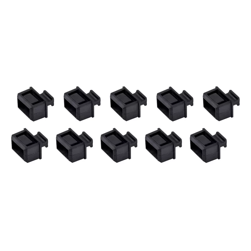 StarTech.com SFP protiprachové krytky – 10 kusov balenie, SFP, guma, čierna, sieťový switch, 14,6 mm, 10,1 mm