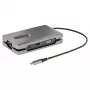 StarTech.com DKM31C3HVCPD viacportový adaptér USB-C / dokovacia stanica pre dva monitory, 4K HDMI 2.0, VGA, video USB-C DP Alt Mode, 100 W PD Pass-Through, 2x USB-A 10 Gbps, GbE, MST, sivý