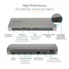 StarTech.com Thunderbolt 4 dock, 96W Power Delivery, single 8K/dual monitor 4K 60Hz, 3xTB4/USB4 konektory, 4xUSB-A, SD, GbE, Thunderbolt 4 dokovacia stanica pre Windows alebo TB3 MacBook, 0,8m kábel