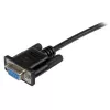 StarTech.com 2m čierny DB9 RS232 sériový null modem kábel F/F