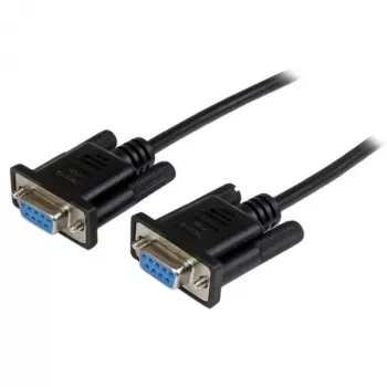 StarTech.com 1m čierny DB9 RS232 sériový null modem kábel F/F