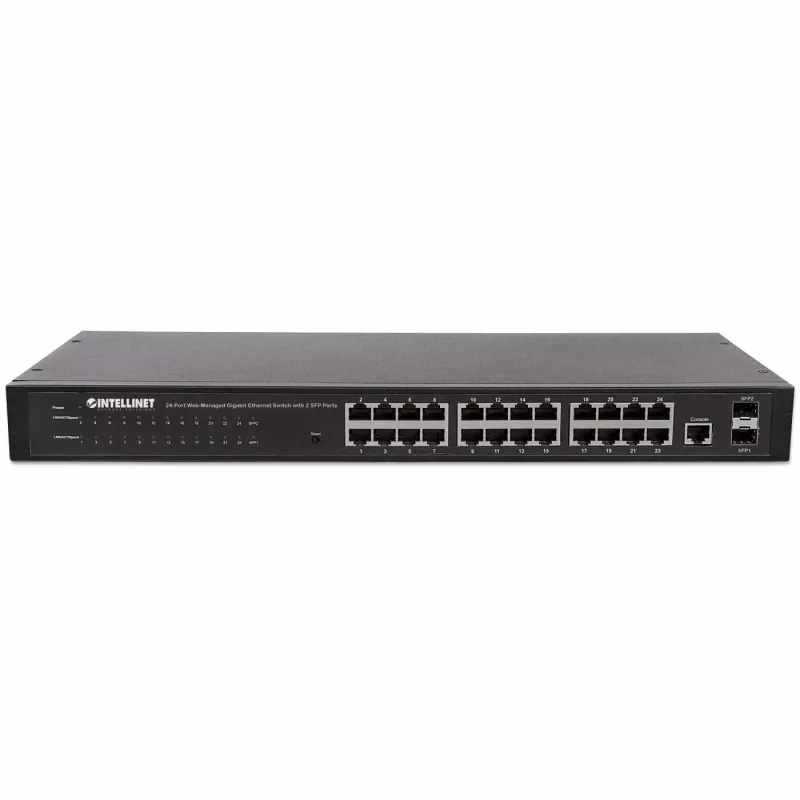 Intellinet 560917 24-portový gigabitový Web-Smart switch, 2x SFP, do racku